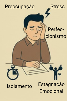 Preocupação-stress-perfeccionismo-isolamento-estagnação-emocional